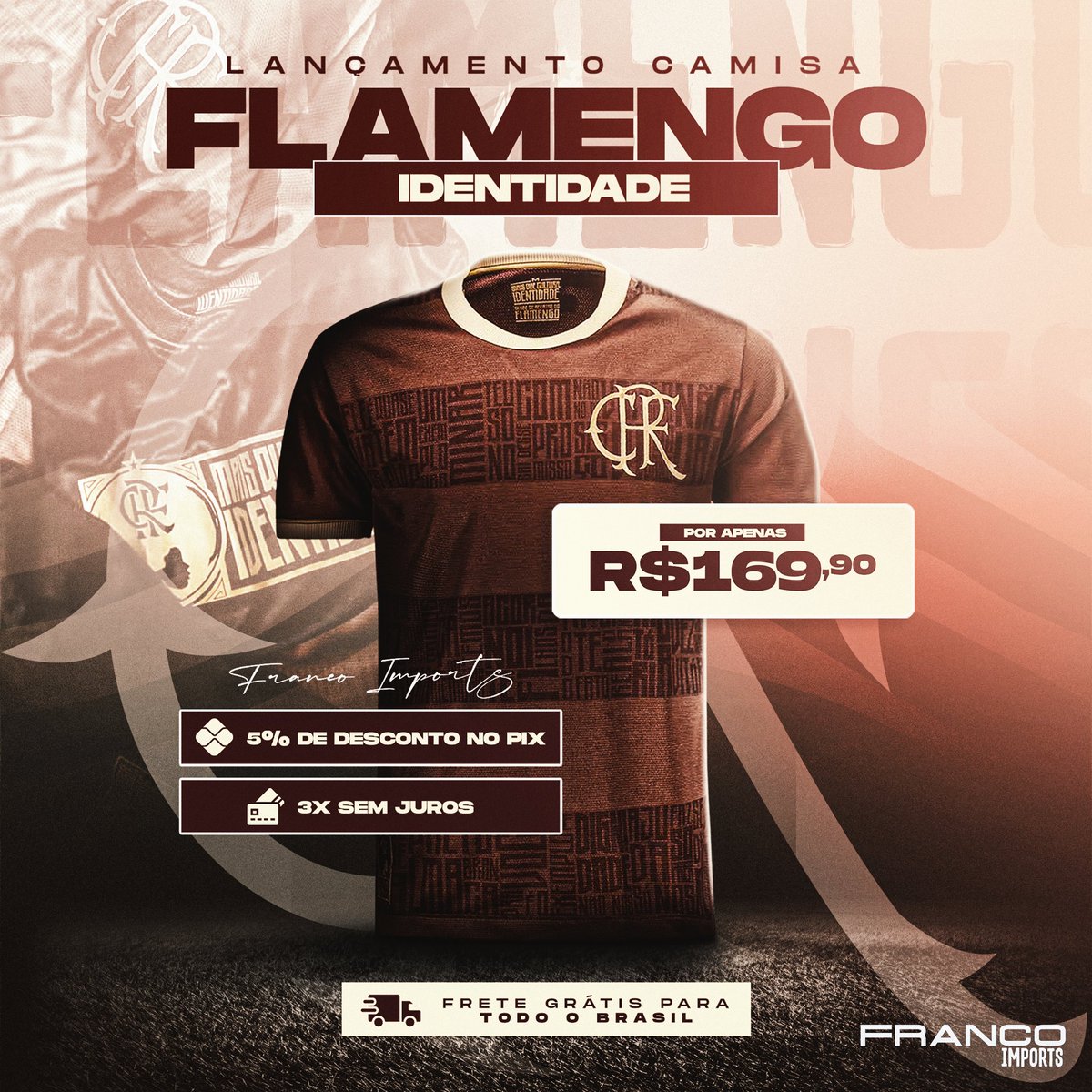 francoimports's tweet photo. 🔴⚫️ Camisa do Mengão disponível por apenas R$169,90 com Frete Grátis para todo o Brasil!

🚚 Entrega Rápida de 7 a 15 dias 
🏷️ Personalizamos com Nome e Número de sua preferência!

Acesse nosso site e aproveite, link na bio!

#meuinstagram #WhatsApp #Flamengo https://t.co/Jjsf8DhESD