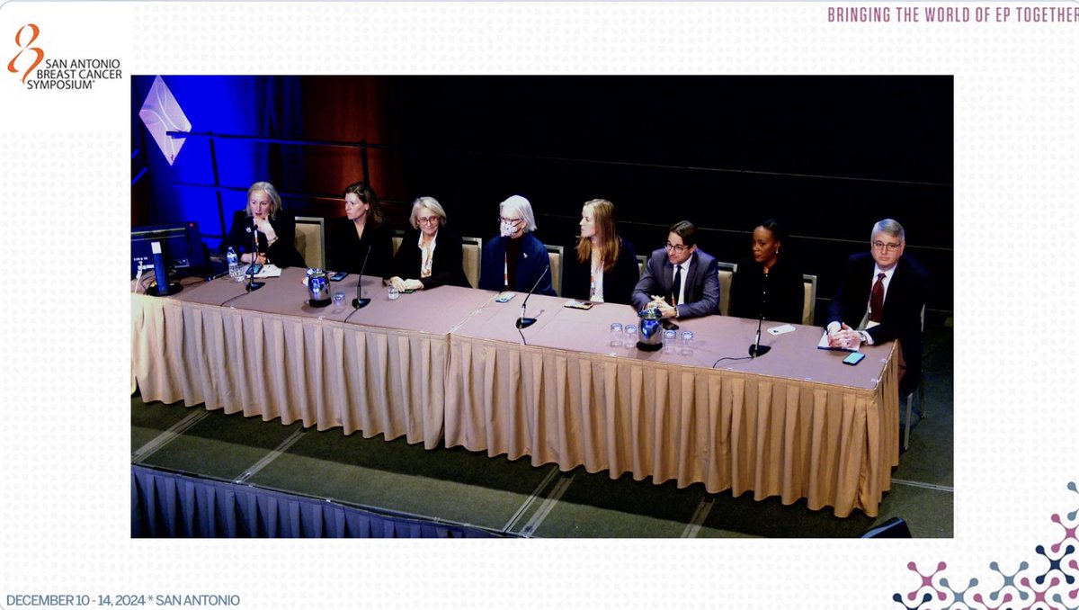 📌Now 🔛 an expert panel of clinicians talk through how they handle challenging clinical decisions!
Clinical case discussions by <a href="/ErikaHamilton9/">Erika Hamilton, MD, FASCO</a> <a href="/Icro_Meattini/">Icro Meattini</a> <a href="/TariKingMD/">Tari King MD</a> <a href="/Sonyareid07/">Sonya Reid, MD MPH</a> Harold Burstein, <a href="/AnneAvincent/">Anne Vincent-Salomon</a> 
moderator: Debra Patt
#SABCS24 #day2 <a href="/OncoAlert/">OncoAlert</a> #OncoAlertAF