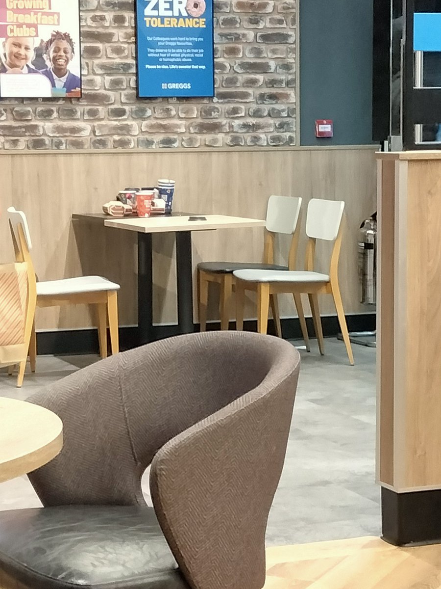 HeatherBurrow13's tweet photo. @GreggsOfficial shameful state of shop floor at merryhill branch Dudley, not a clean table to sit at 🤢 https://t.co/liGw0D127b