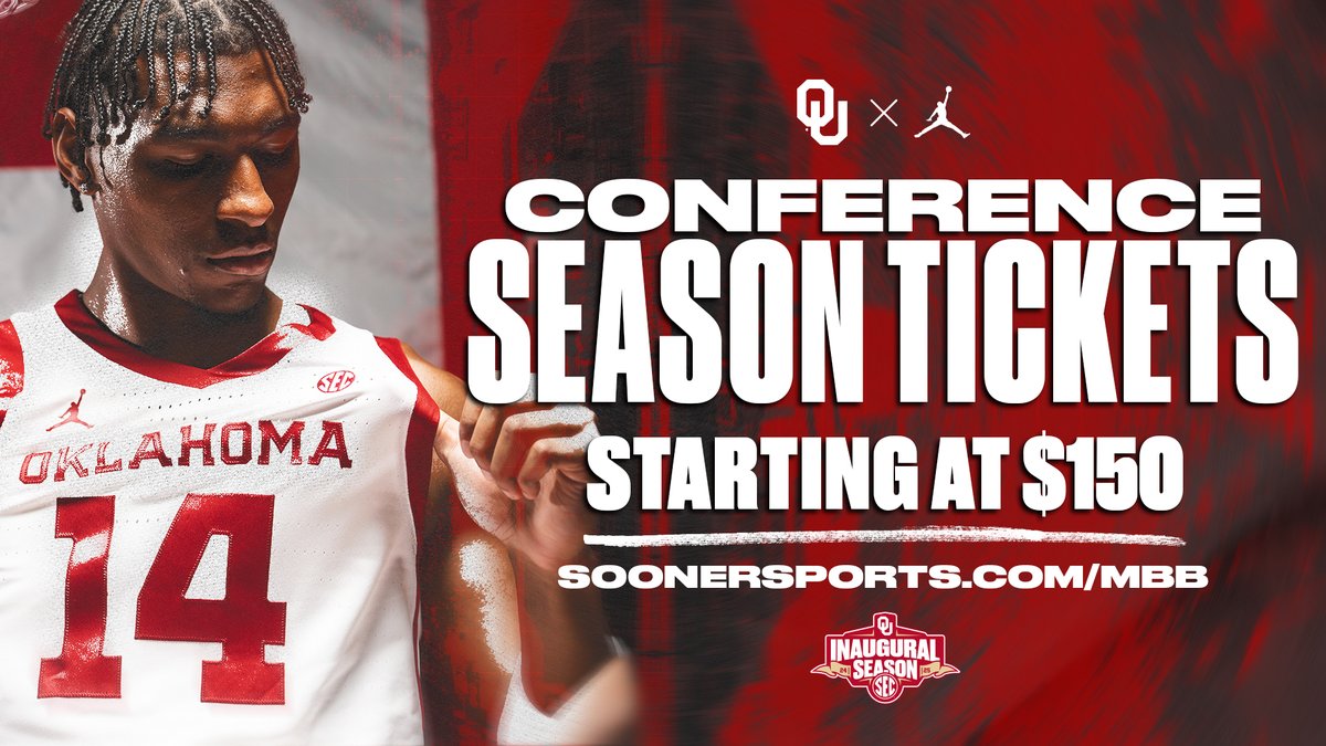 SEC play starts 🔜

Join us at Lloyd Noble Center for our inaugural season in the SEC and purchase a conference season ticket today! 

🎟 » ouath.at/MBS24 | #BoomerSooner ☝