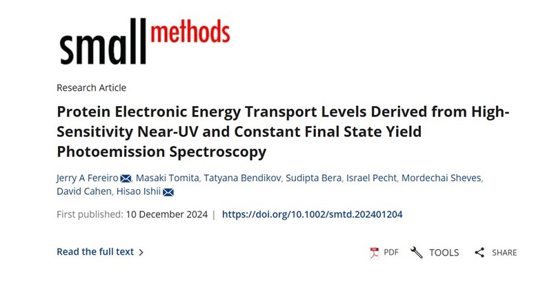 Very happy to share our new work published in small methods. A truly international  collaboration with Chiba University, IISER TVM and Weizmann Institute. 

Here we show the potential of HS-UPS + CFS-YS as a powerful tool to map the energetics of a protein-electrode interfaces.