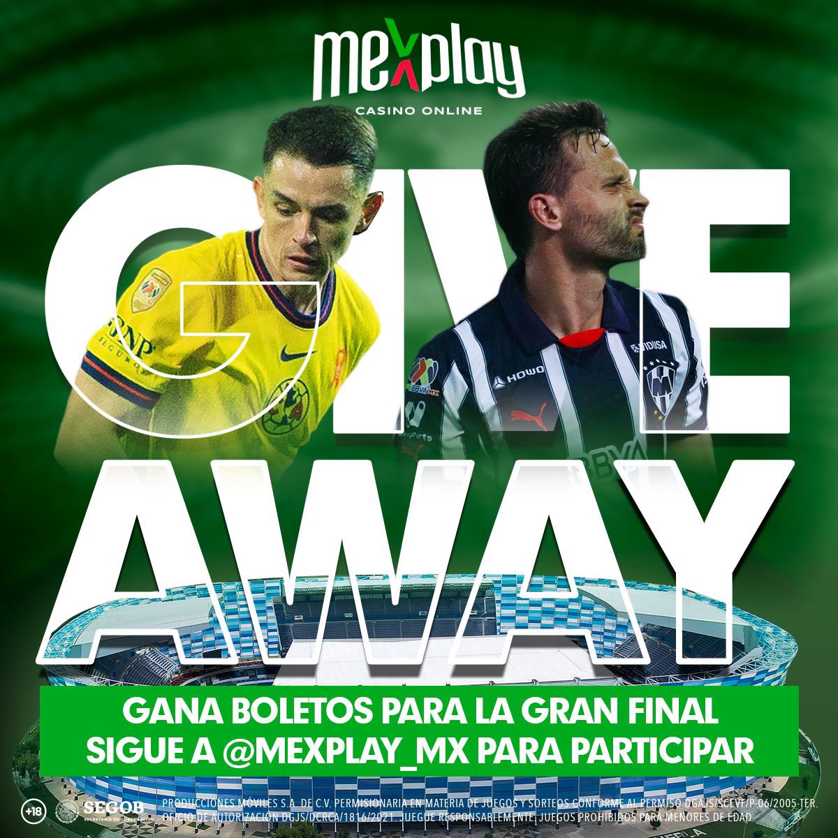 ale_orvananos's tweet photo. 🚨🚨GIVE AWAY FINALISTA🚨🚨

Mis amigos de @mexplay_mx tienen PASE DOBLE para la final América vs Rayados.

1️⃣- Sigue a @mexplay_mx y a mí.
2️⃣- Dale RT
3️⃣- Comenta cuál es tu apuesta para este partido 👇🏻👇🏻 https://t.co/10VZixS0Xp