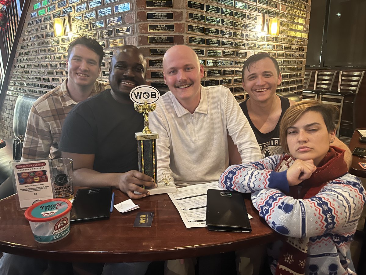 WOB_Viera's tweet photo. There are 2 Danny Trivia Shows left! Get that team together and play. The free answer is Cetology. Game starts at 7:30pm. Free to play with a purchase of a beverage. Cheers! #wobviera https://t.co/WcpiHnIfEU