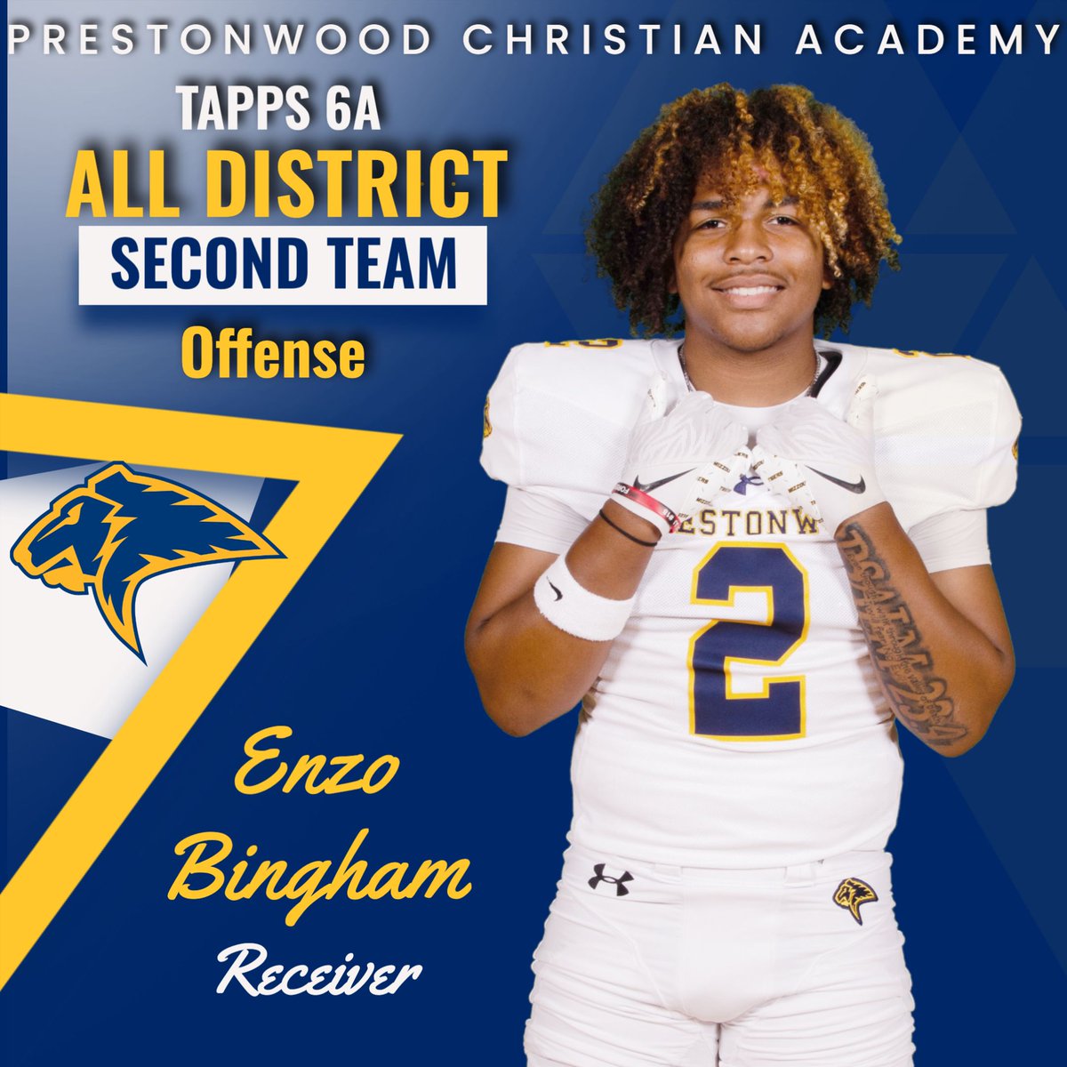 Congratulations to the following TAPPS 6A Division 1 Football All District Recipients: