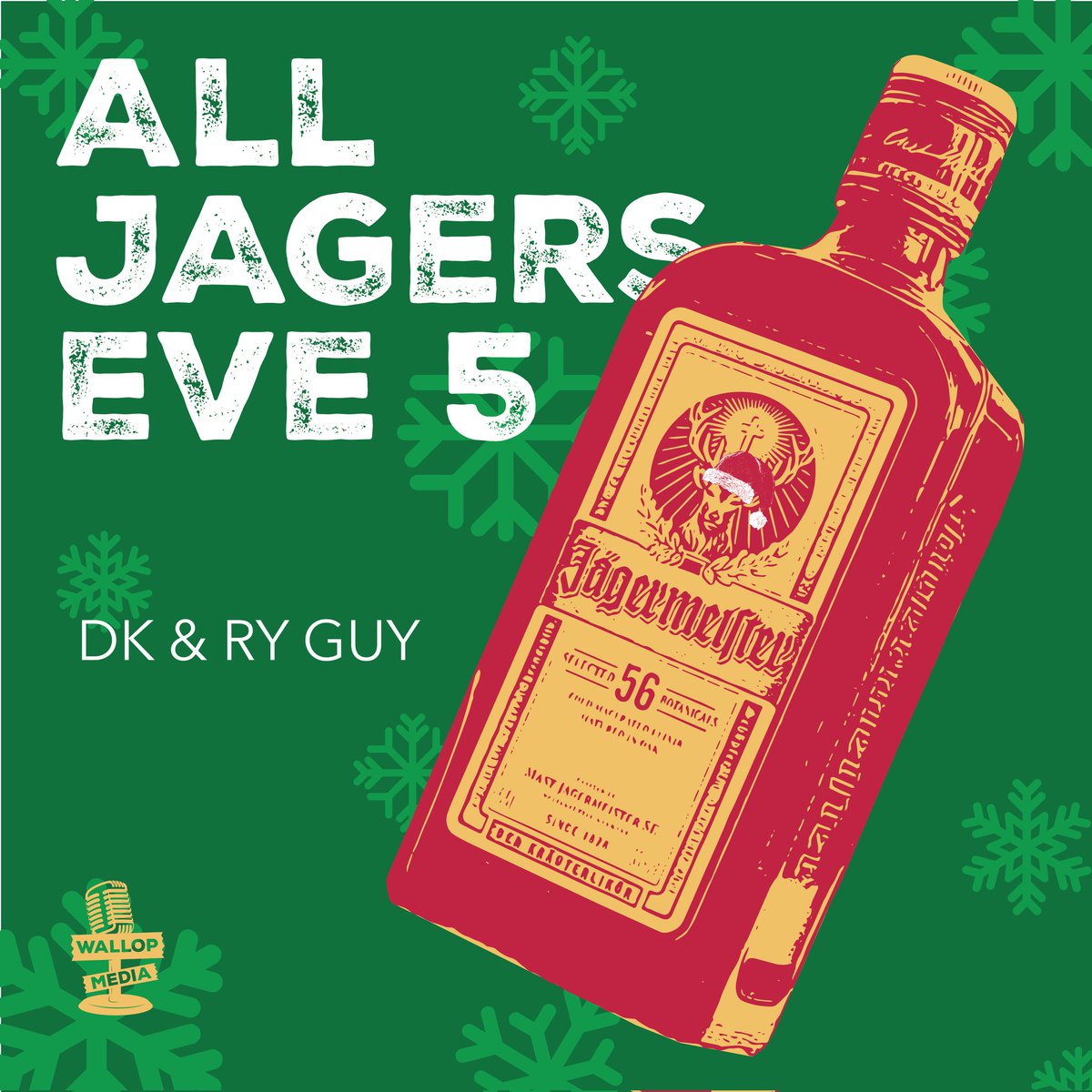 Tonight we record our office Christmas party for Wallop Media our guests Kyle Joseph , Tiffany Laurel, andnof course MDMH. DK and Ry guy bring you the 5th edition of All Jagers Eve. Look for it December 23rd.