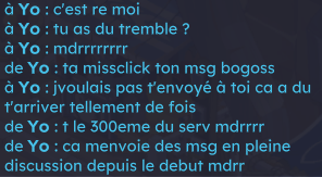 Mdrrrrrrrrrrr  j'ai missclick mon /w le mec s'appelle "Yo"