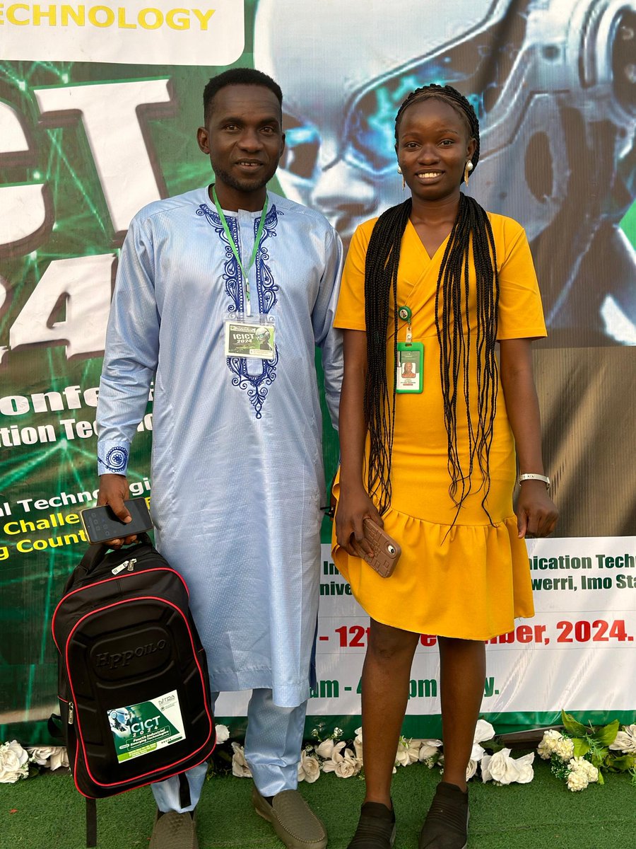Victoriaimaobon's tweet photo. Day 1 of the maiden edition of the International Conference on Information and Communication Technology, Federal University of Technology, Owerri.
The Head Of Department, Software Engineering, SICT, A HOD from Umuagwo, my seniors and my faculty President.#tech @futoasicts #Icict https://t.co/yq2WNQ7tbE