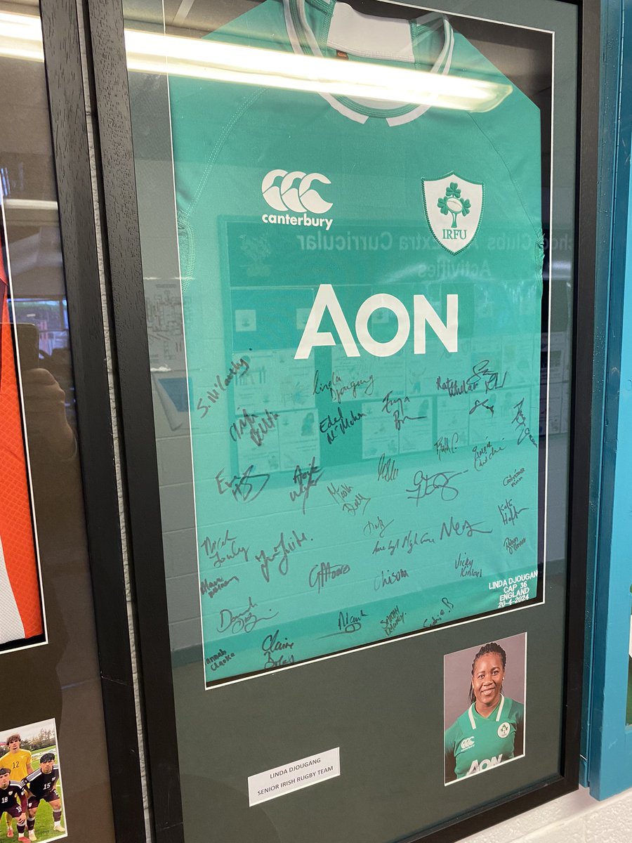 St Joseph's Rush (@stjosephsrush) on Twitter photo Finally got our <a href="/DjougangLinda/">Linda Djougang</a> Irish Jersey framed - thank you Linda for being such a great role model on and off the pitch for our students 👏👏<a href="/IrishRugby/">Irish Rugby</a> <a href="/CeistTrust/">CEIST</a> <a href="/TrinityAccess21/">TrinityAccess21</a> <a href="/RushCouncil/">Rush Community Council</a> <a href="/STJRushGuidance/">Guidance St Joseph's Rush</a> Finally got our <a href="/DjougangLinda/">Linda Djougang</a> Irish Jersey framed - thank you Linda for being such a great role model on and off the pitch for our students 👏👏<a href="/IrishRugby/">Irish Rugby</a> <a href="/CeistTrust/">CEIST</a> <a href="/TrinityAccess21/">TrinityAccess21</a> <a href="/RushCouncil/">Rush Community Council</a> <a href="/STJRushGuidance/">Guidance St Joseph's Rush</a>