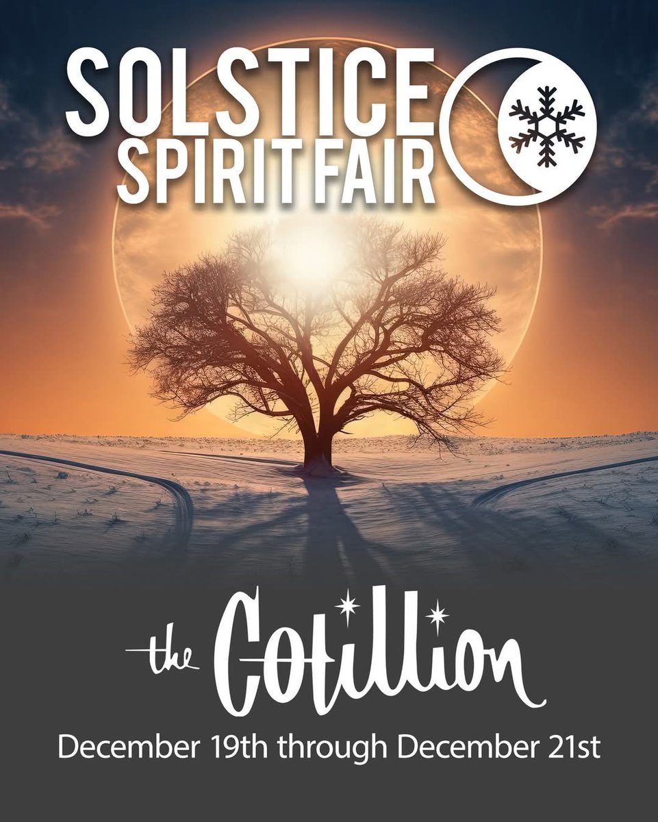 SarahRising888's tweet photo. If you're local-ish, come see me at the Solstice Spirit Fair at the Cotillion in Wichita next Thursday-Saturday! Special fair only pricing. I'll be part of the lecture circuit, as well!
#energywork #akashicrecords #quantumclearing #energyrepair #BQH #quantumhypnosis https://t.co/ri6mucUXmK