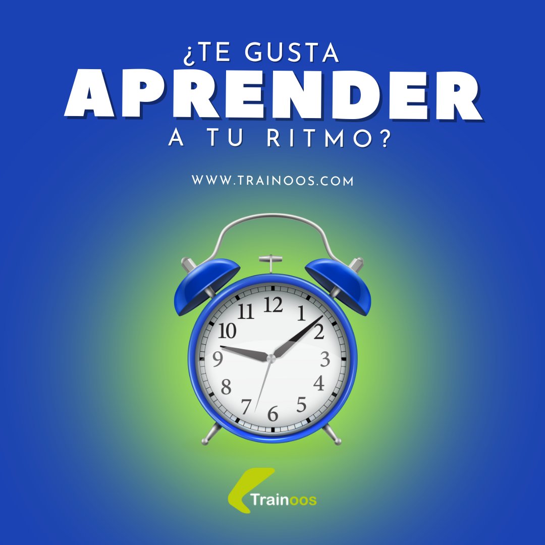 trainoos's tweet photo. ¿Te gusta aprender a tu ritmo? 🕒 Nuestros cursos están disponibles para que los sigas cuando quieras. ¡Certifícate sin prisas! https://t.co/kPBfEYp72Q