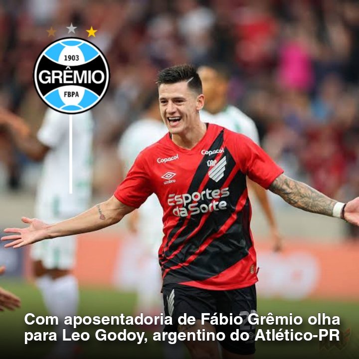 fabioHDG's tweet photo. 🚨🇦🇷 #Grêmio l de olho em lateral argentino do #AtleticoPR, Leonardo Godoy, de 29 anos, para 2025.
Depois da aposentadoria de Fábio o clube procura um lateral-direito para ser titular ou pelo menos brigar com João Pedro elevando o nível da posição. https://t.co/x2tn5f3hKS