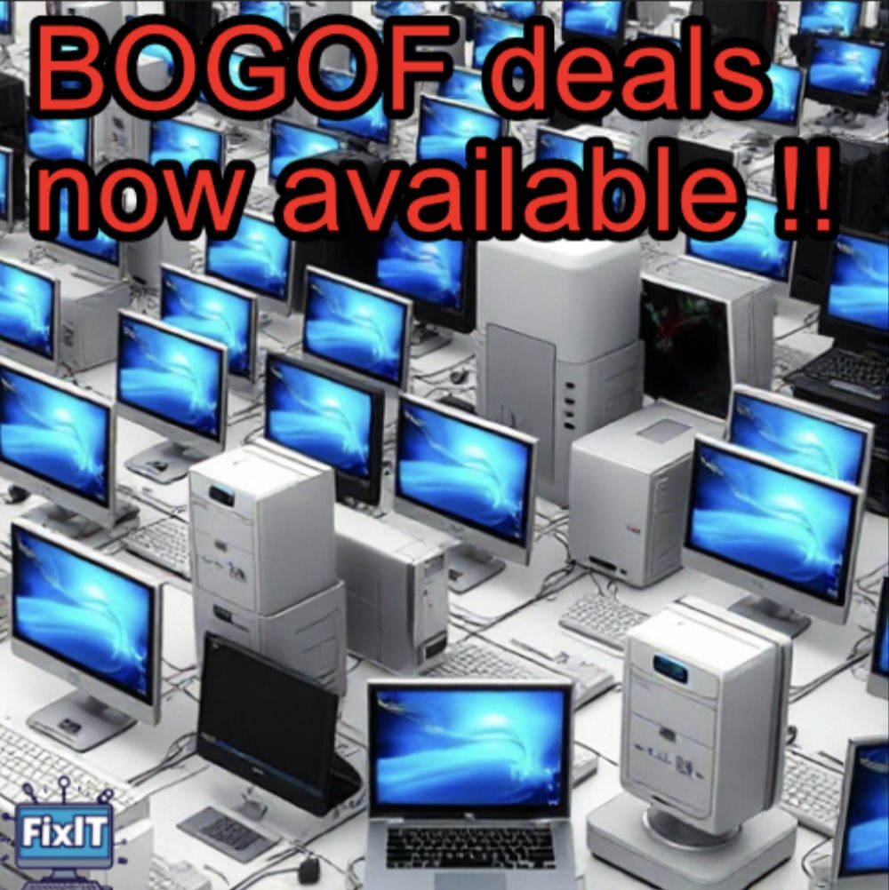 Fix_It_Tq's tweet photo. Buy One Get One Free deals are now avaliable for pcs up to £1500 in our local stores now!! 🔥💯 #Syria #Lazada1212เป่ายิ้งฉุบxSkyNani #FGO #NCTDREAM #SkyNani #riyadh #Lazada1212เป่ายิ้งฉุบ https://t.co/Ien9auboQP