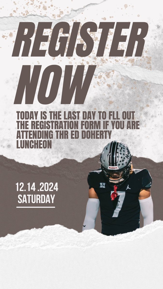 Please register for the Ed Doherty luncheon now! form.jotform.com/243435025326147