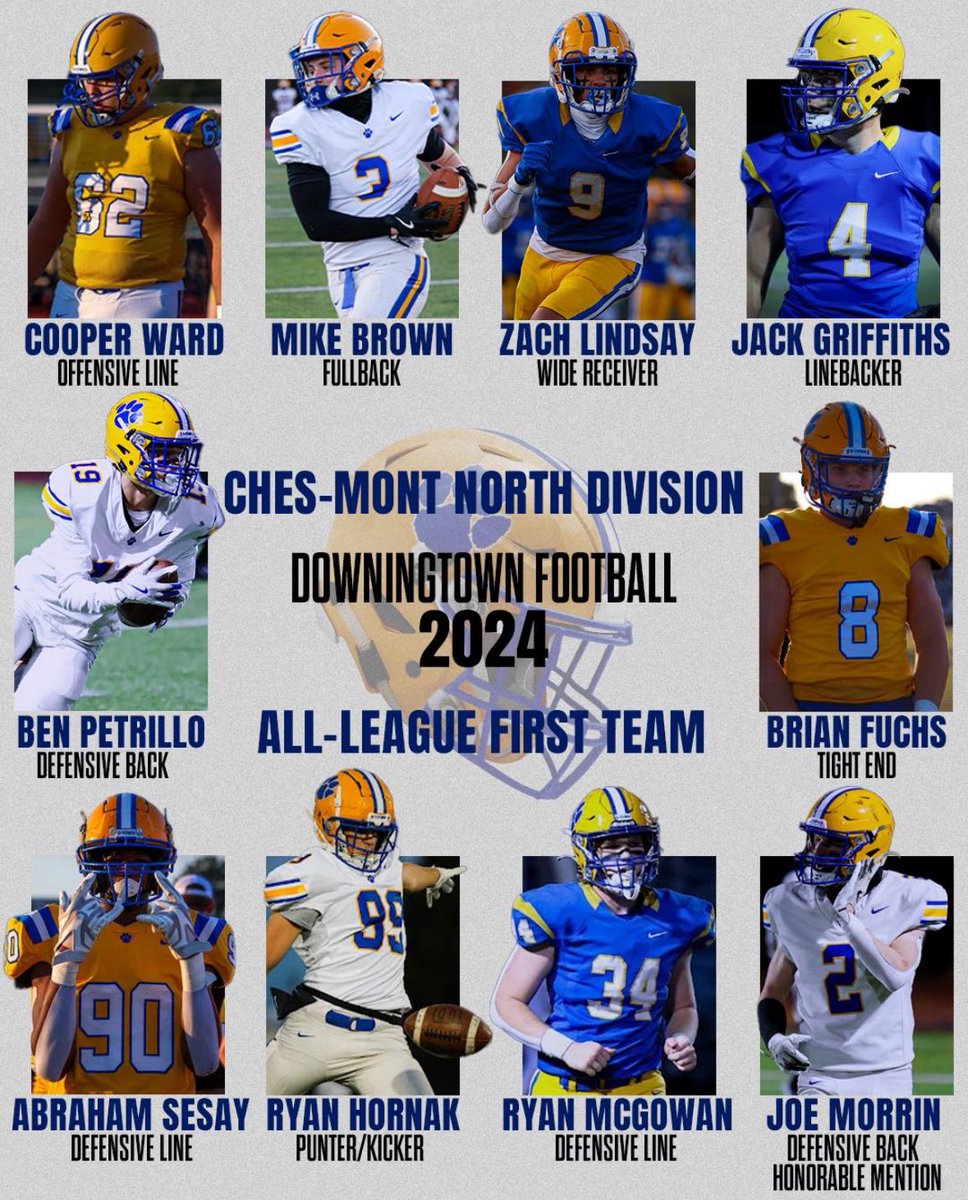 I am honored to be selected to the ches Mont north all league first team