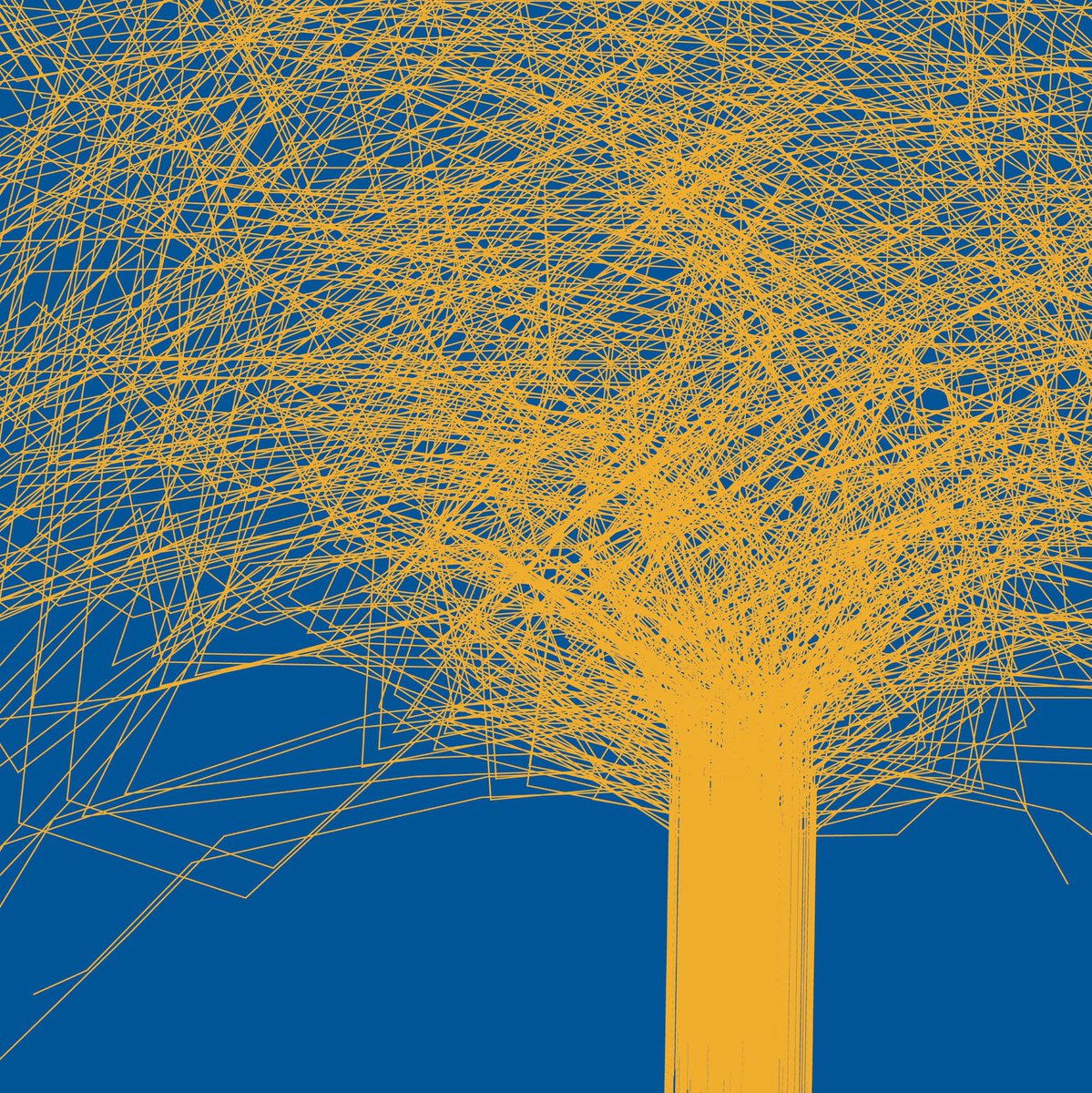 YELLOW TREE by Hans Dehlinger, 2001/2023

▪️ 2001
▪️ Edition of 117

Hans Dehlinger began working with programming languages and computers in the early 1960s during his studies in architecture at the University of Stuttgart. In the early 1980s, he began to explore computers