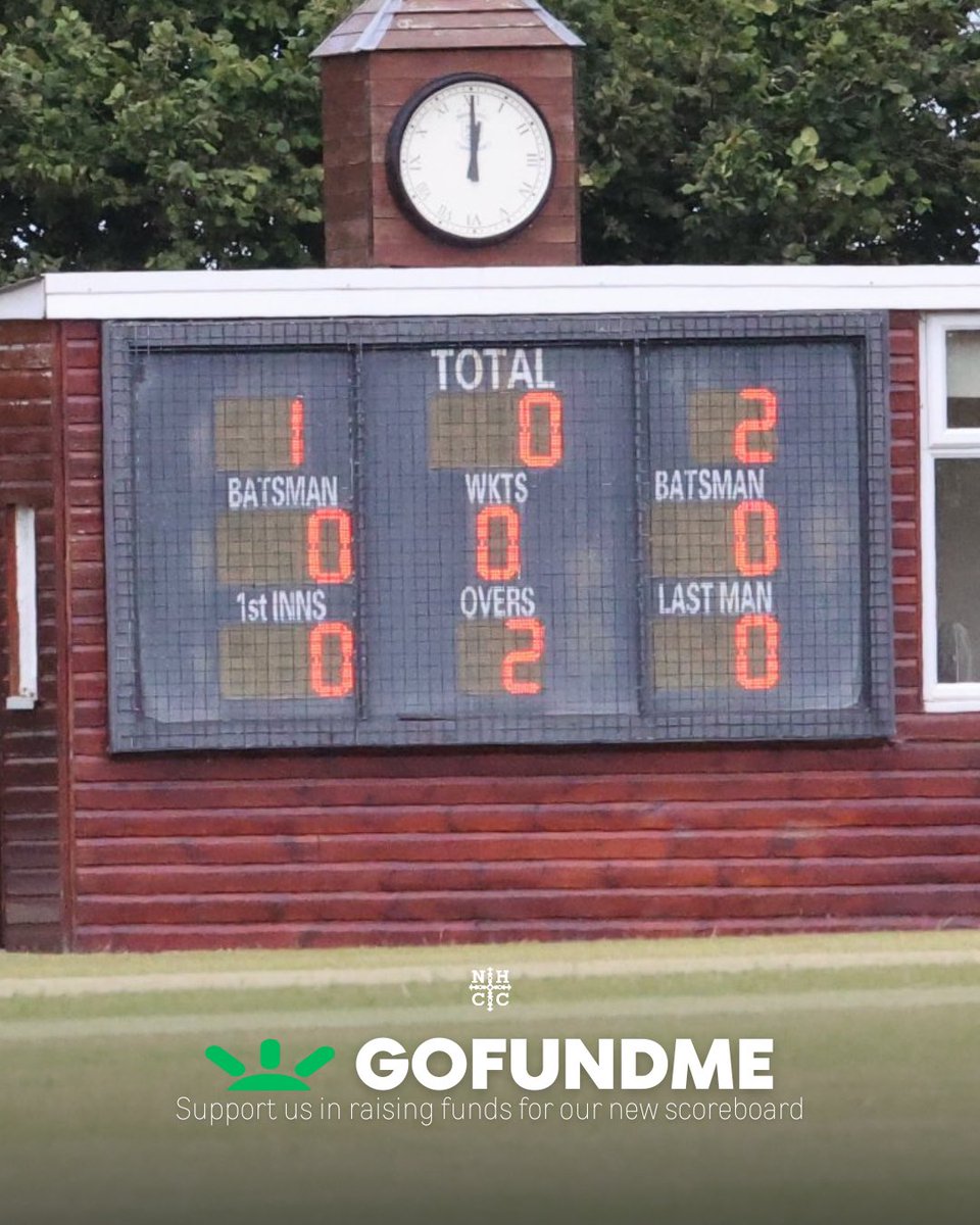 It’s not often we ask for help, but we’re looking for support to raise funds for our new scoreboard 💻

We’re asking for an extra hand in helping us to raise enough funds to do the scorebox justice with an upgraded replacement.

You can help support us 📲 bit.ly/nhcc-scoreboar…