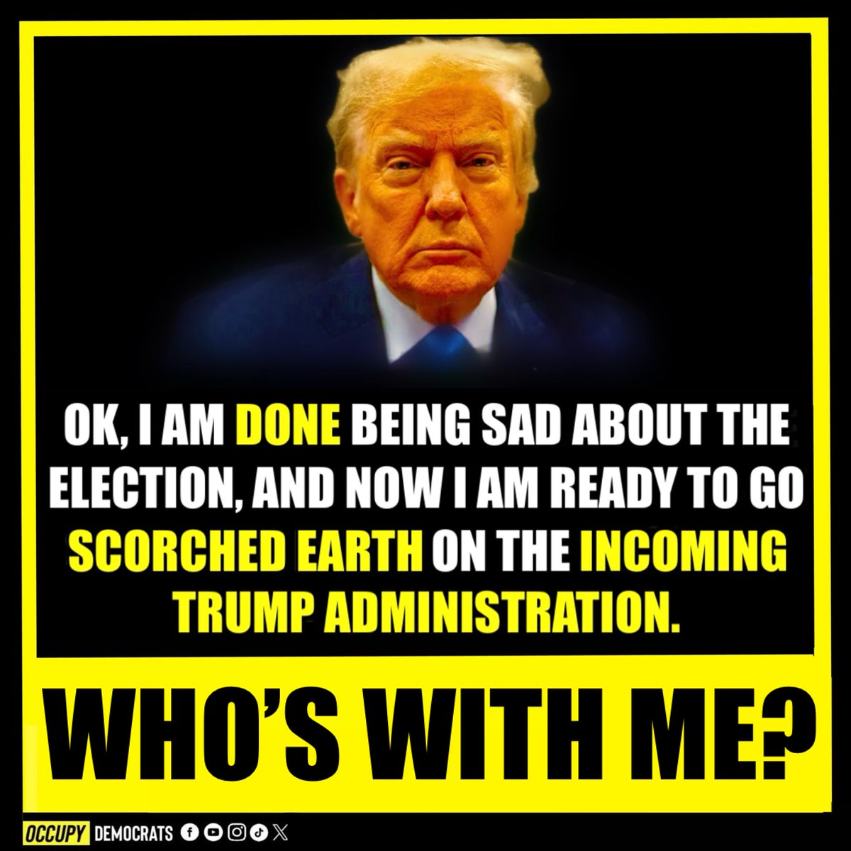 OccupyDemocrats's tweet photo. That’s the spirit! 👍 Hit the ❤️ and retweet if you agree! Follow us 👉 @OccupyDemocrats @Poptivism_ ‼️ #Trump https://t.co/lnnpaGnp5Z