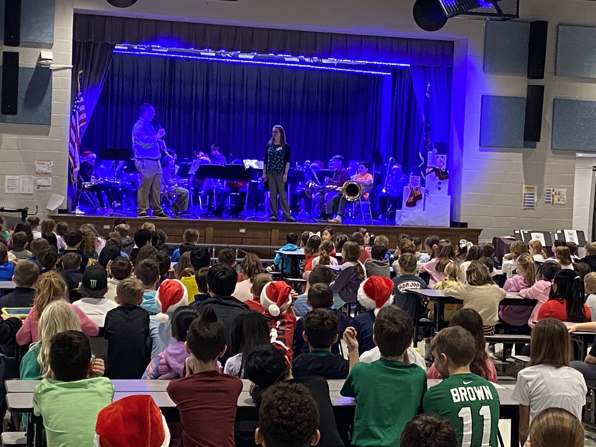 The students watched a preview of tonight’s Winter Concert today!  Thank you to Mr. Dragonetti and Mr. Borell.  The students sounded fantastic!  Tonight’s concert is at 7pm in our cafeteria. <a href="/MarpleNewtownSD/">Marple Newtown SD</a>