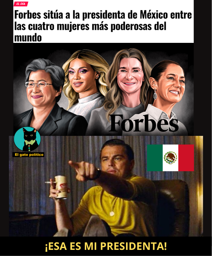 elgatopolitico_'s tweet photo. 🔴🔴Tenemos presidenta. Digna continuadora de la 4T. 🇲🇽🥁🥁 #Forbes #ClaudiaSheinbaum https://t.co/FPpHYoMR5V