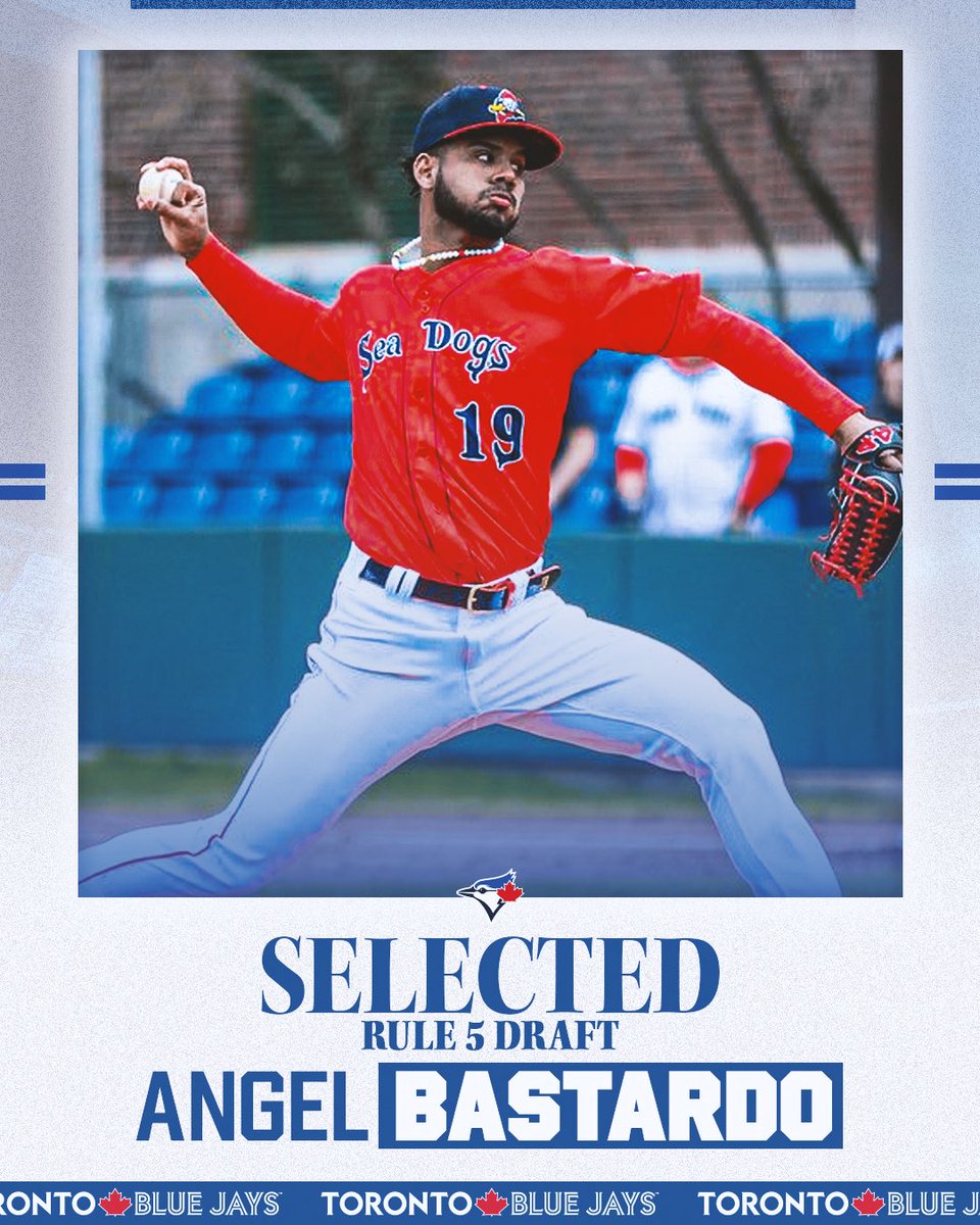 BlueJays's tweet photo. OFFICIAL: We've selected RHP Angel Bastardo from the Red Sox in the MLB phase of the Rule 5 Draft. 

Welcome to our #BlueJays family! https://t.co/aithzBcq8n