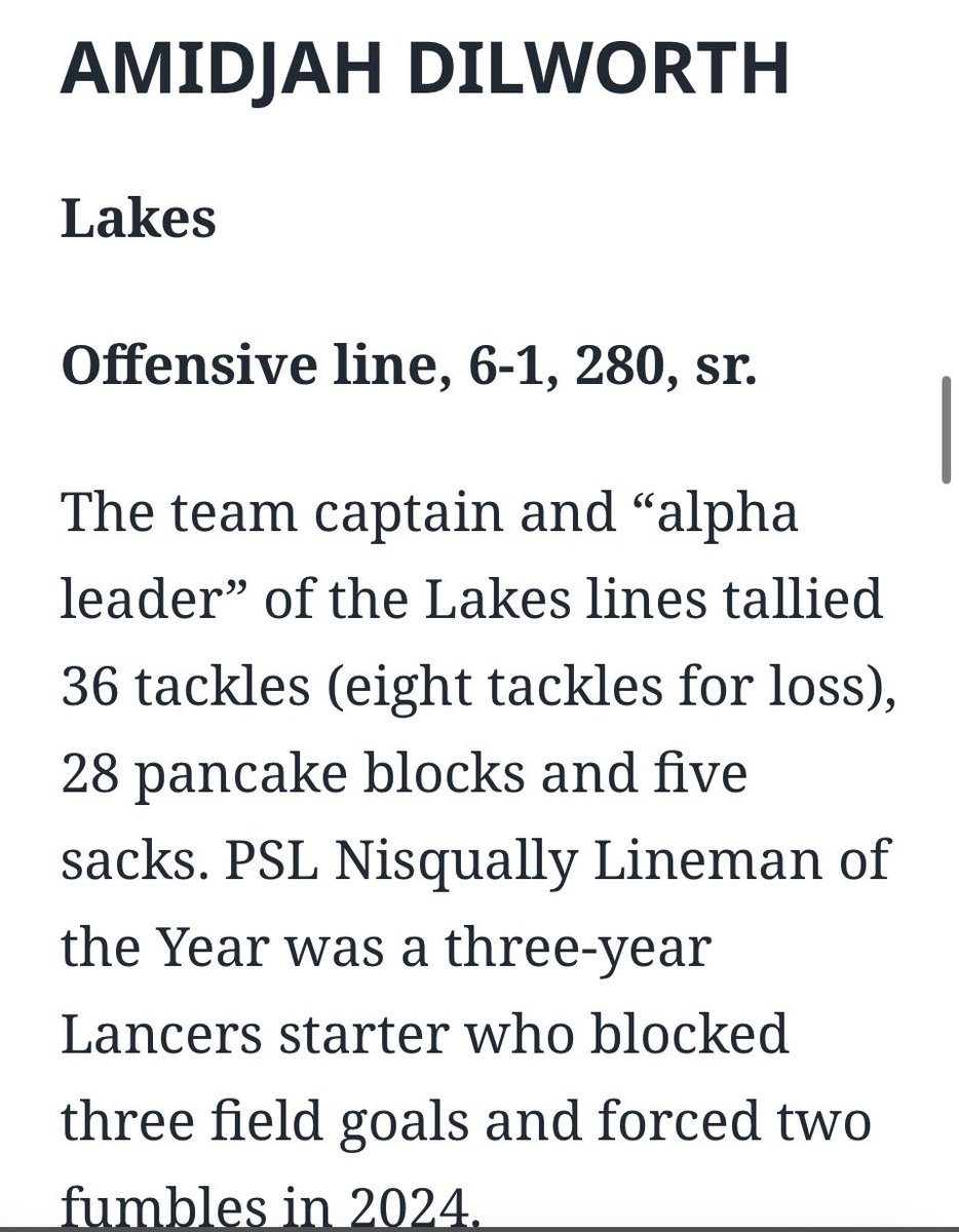 Amidjah Dilworth (@nsg_chop) on Twitter photo Honored to be named 1st Team All Area! Huge thanks to my coaches for their guidance and pushing me to be my best and to <a href="/thenewstribune/">Tacoma News Tribune</a> for the recognition. Grateful for the journey and ready to keep grinding
@lakescoachmills <a href="/CoachMonk98/">Monike Sarte</a>
<a href="/TreyDaThird3/">Hector Trey Jasso III</a>
<a href="/CaliDQ/">DeQuin Evans</a>
<a href="/BrandonHuffman/">Brandon Huffman</a> Honored to be named 1st Team All Area! Huge thanks to my coaches for their guidance and pushing me to be my best and to <a href="/thenewstribune/">Tacoma News Tribune</a> for the recognition. Grateful for the journey and ready to keep grinding
@lakescoachmills <a href="/CoachMonk98/">Monike Sarte</a>
<a href="/TreyDaThird3/">Hector Trey Jasso III</a>
<a href="/CaliDQ/">DeQuin Evans</a>
<a href="/BrandonHuffman/">Brandon Huffman</a>