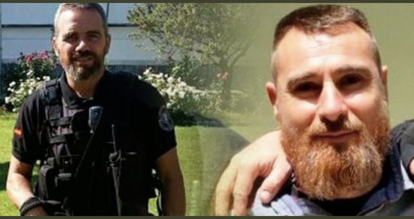 superzetacp's tweet photo. DEP Isidro Gabino San Martín y Jorge García Tudela, policías nacionales caídos el 11 de diciembre de 2015, defendiendo la embajada de España en Kabul como leones! 

#HeroesDeKabul #aniversario #heroes https://t.co/FHzzz3IVDe