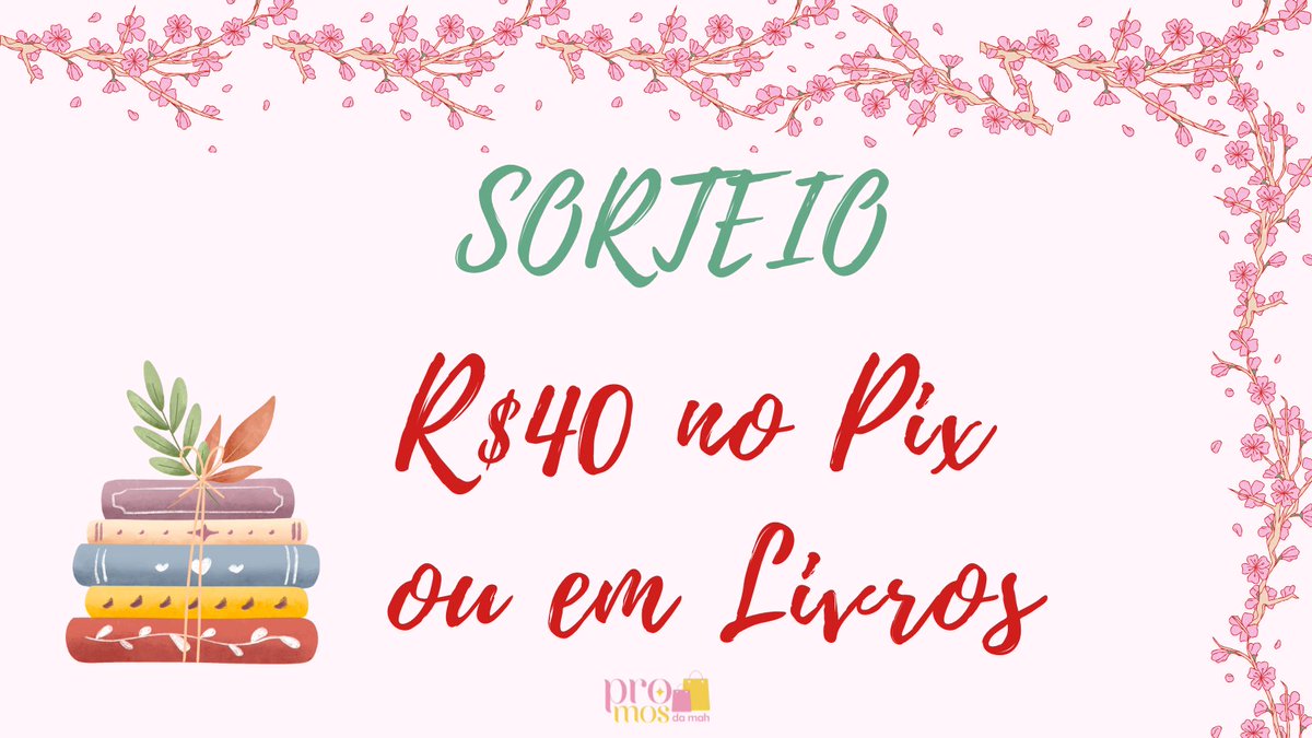 📖SORTEIO ESPECIAL📖

🎁 R$40 no PIX ou R$40 em livros na Amazon!

Siga as regras:

✅ Seguir 
<a href="/PromosdaMah/">🔎 Mah</a>

 - Repostar esse tweet

 - Entrar em um de nossos Canais: Telegram ou Whatsapp e comentar com Print. Comente se quer em Livros, OU, pix!

🔵Canal Telegram: