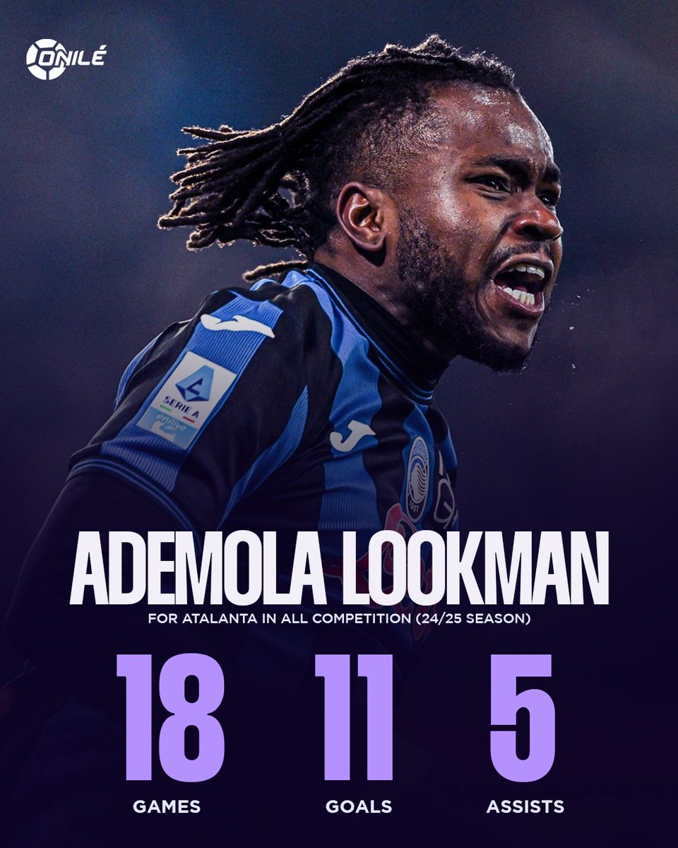 MrOnile_'s tweet photo. Ademola Lookman is unstoppable! 🔥🇳🇬
11 goals, 5 assists in 18 games for Atalanta!
The Nigerian sensation is making a strong case for African Best Player award! 👏
#onile #Lookman #AfricanBest #AtalantaBC https://t.co/4P8Upfvl4p