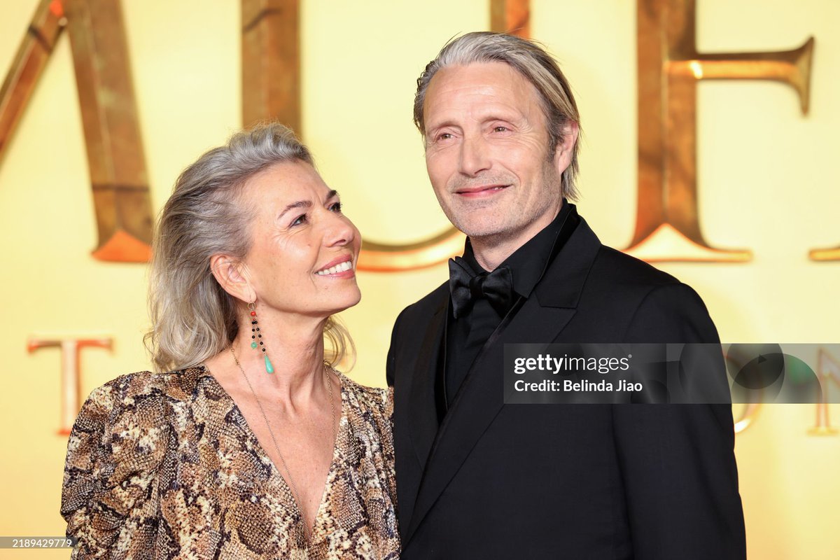 LONDON, ENGLAND - DECEMBER 10: Hanne Jacobsen and Mads Mikkelsen