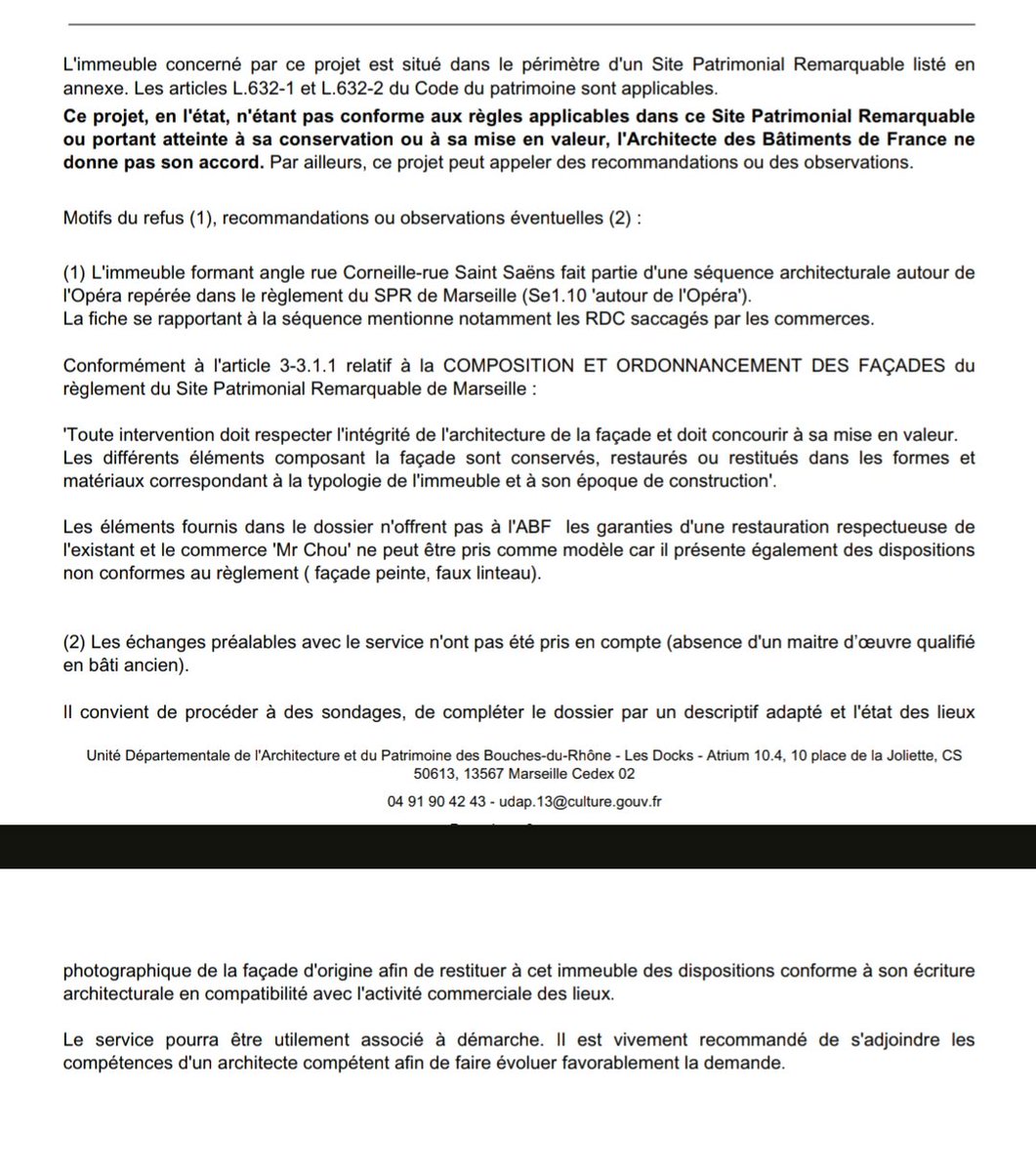 DavidLaMars's tweet photo. En dépit d'un refus signé @davidytier et particulièrement motivé par l'ABF, un commerçant passe outre et refait sa façade en violation des règles de mise en valeur du patrimoine, en covisibilité frontale avec l'Opéra de #Marseille classé monument historique https://t.co/qGejEBHPwQ