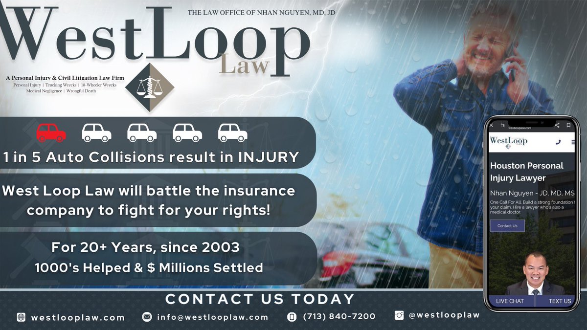 Chris Tippins (@chris2official) on Twitter photo πβοΈ Injured in a car accident? With over 20 years of experience, <a href="/TheWestLoopLaw/">WestLoopLaw</a> has helped thousands and settled millions. Get the justice you deserve! #PersonalInjury #LawyerUp πβοΈ Injured in a car accident? With over 20 years of experience, <a href="/TheWestLoopLaw/">WestLoopLaw</a> has helped thousands and settled millions. Get the justice you deserve! #PersonalInjury #LawyerUp