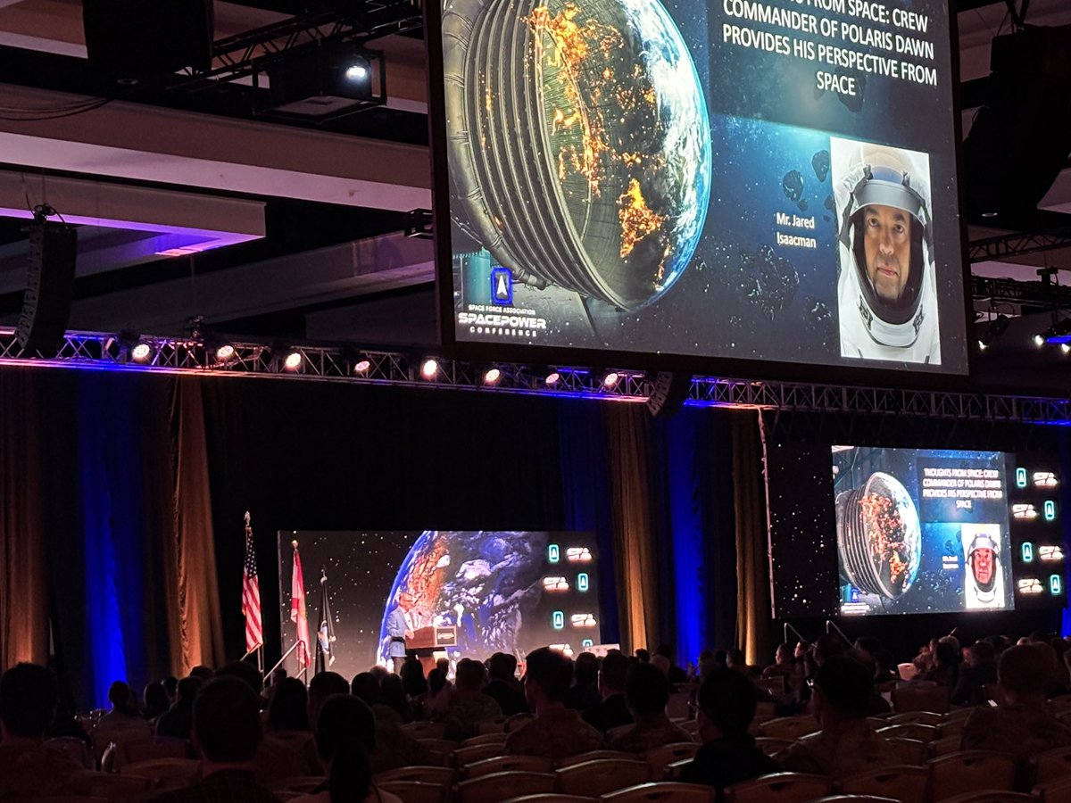 swmcintosh's tweet photo. Tuning into @rookisaacman discussing his experience and leadership during #Inspiration4 and #PolarisDawn at #SpacePower24 @LynkerSpace https://t.co/zUvEhAv1gr