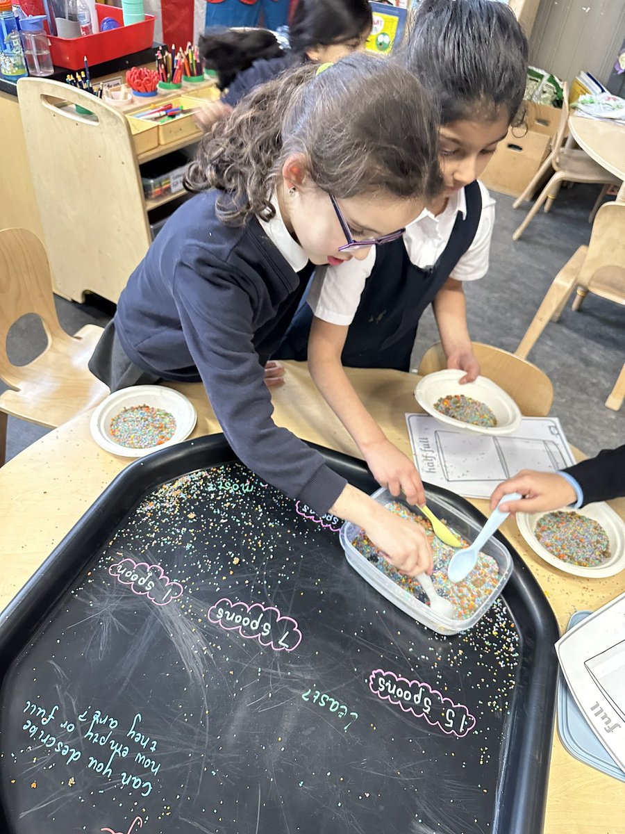 Lots of great work exploring volume and capacity in numeracy today!