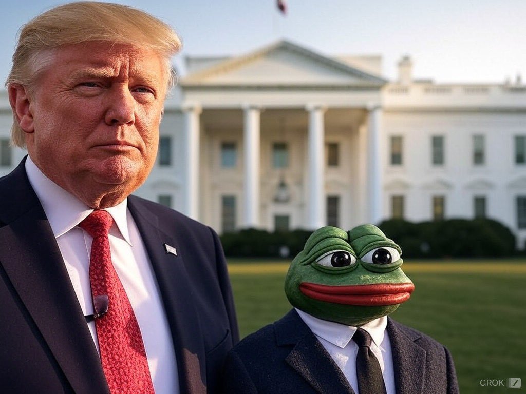 It’s just a matter of time before DONALD J. TRUMP start posting $PEPE memes.

- A matter of time 🐸