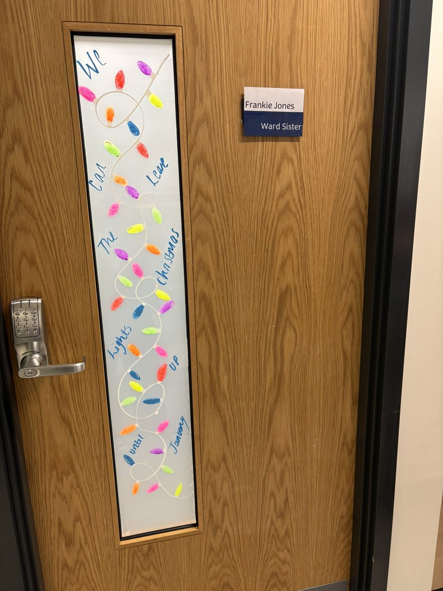 When your team knows you are a swiftie and make you a Christmas door. 

🎵 We can leave the Christmas lights up til January 🎵
