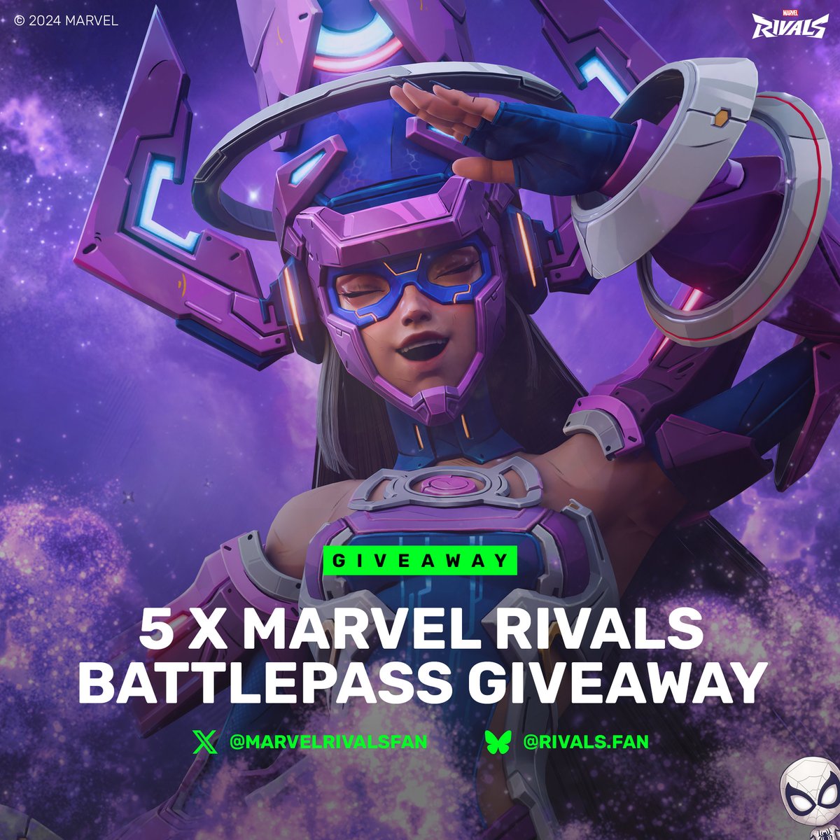 🎁 MARVEL RIVALS GIVEAWAY! 🎁

Get ready to battle in style with a FREE #MarvelRivals  Battlepass. We've giving FIVE away! 💥

To enter:
✅ Follow me
✅ Like this tweet
✅ Retweet this post

Winners announced Dec 18. Assemble your squad and don’t miss out! 🛡️⚡