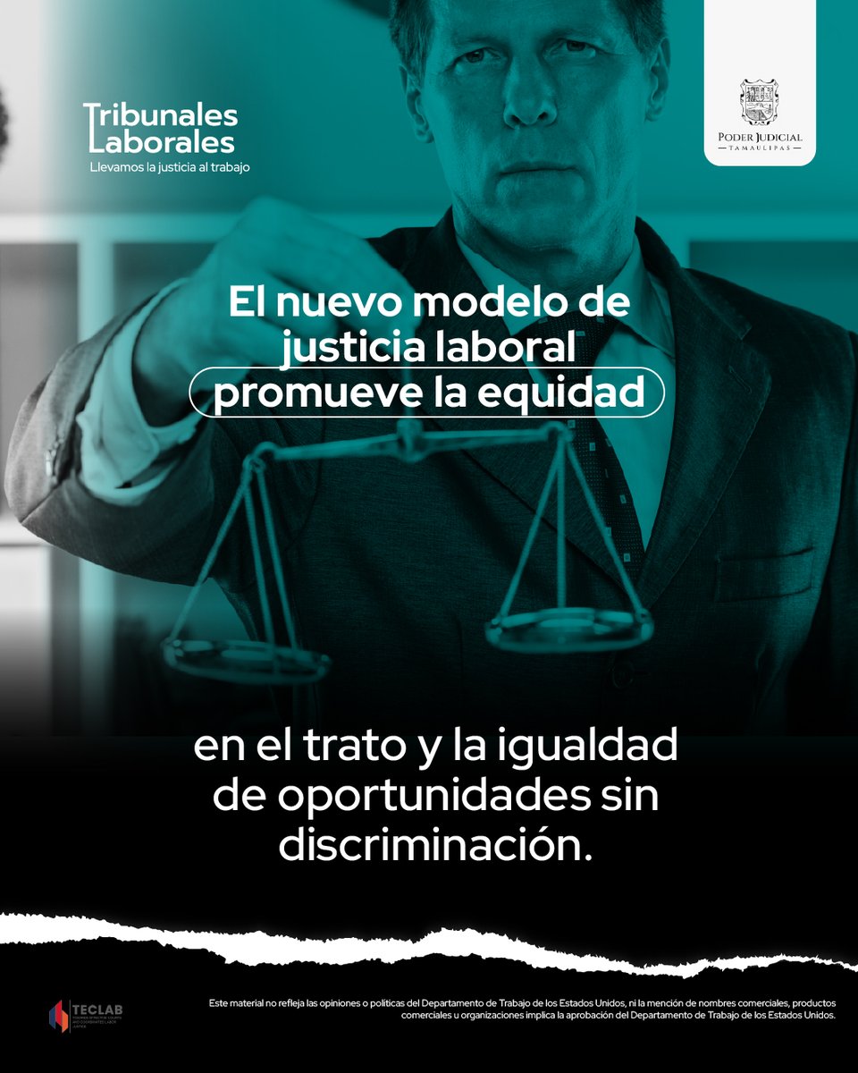 Este nuevo enfoque de la justicia laboral favorece un trato justo y la igualdad de oportunidades, eliminando cualquier forma de discriminación.

#TribunalesLaborales #PJTamaulipasMx