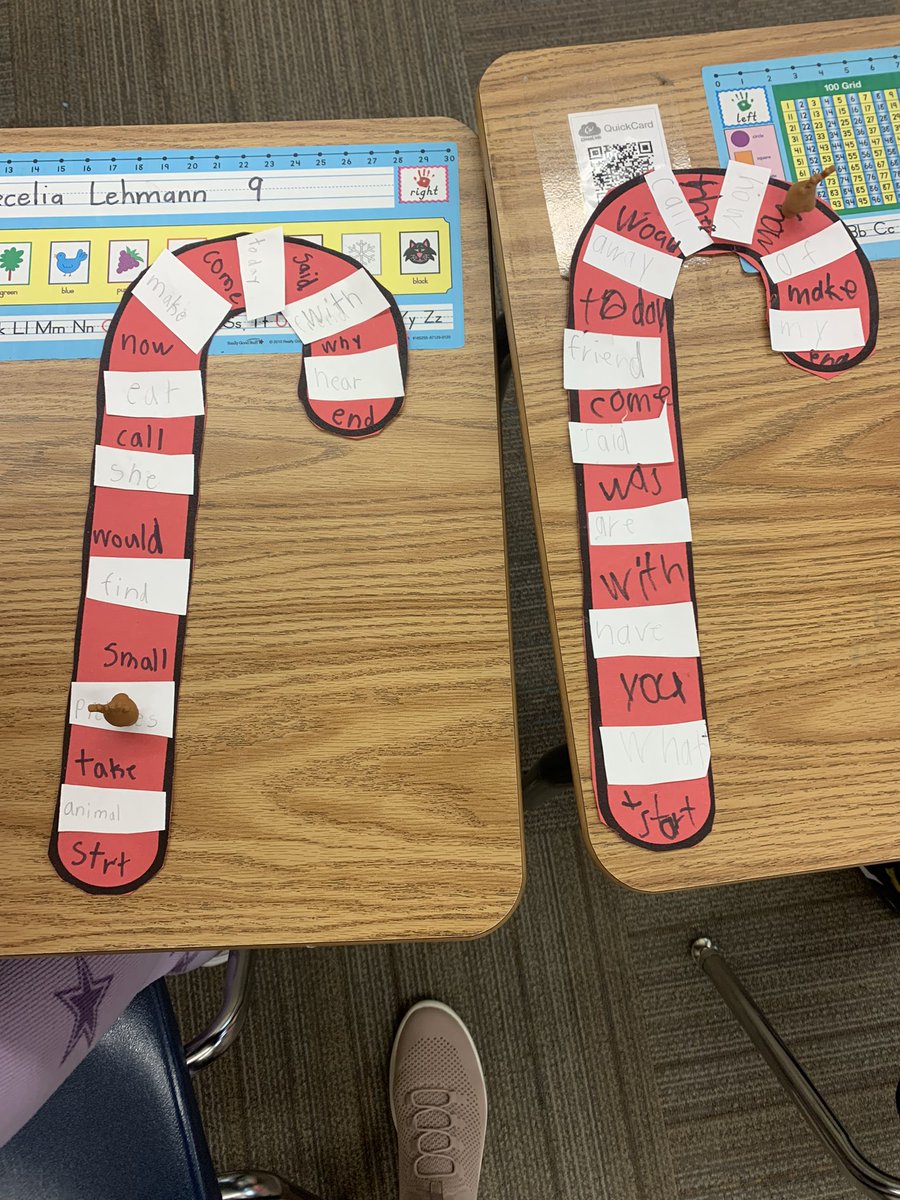 Starcevic1stKES's tweet photo. On the 8th day til Christmas break it was Candy Cane Day ❤️🤍 We created and played a sight word game and did a fun candy cane exchange 🔁 @KPSD2KES @KPSD2KPS https://t.co/VtkhaczraY