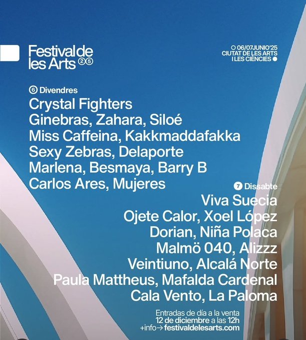 Cartel del <a href="/lesartsfest/">Festival De Les Arts</a> 2025