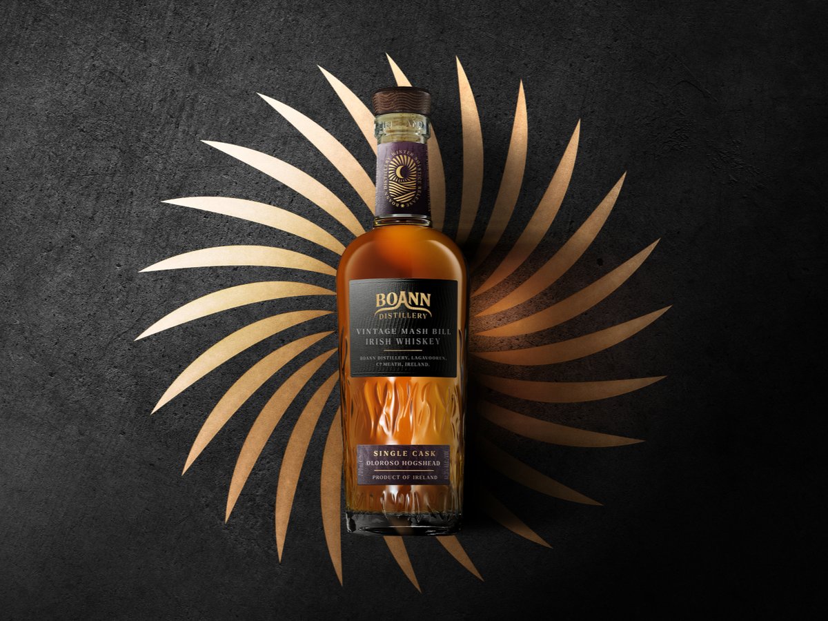 Boann Winter Solstice Release 2024 🥃  This single cask Irish whiskey is fully matured in an Oloroso hogshead which yielded 270 bottles at 61.3%ABV. Distilled as part of the Vintage Mashbills project. Available to pre-order tomorrow, exclusively at boanndistillery.ie