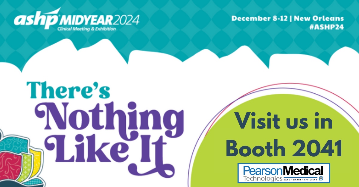 PearsonMedical's tweet photo. Are you at #ASHP24 in New Orleans? Don’t forget to swing by Booth 2041 and meet our Pearson Medical Technologies team! We’re excited to connect with you. 
For more details: https://t.co/MfonVoTsAB https://t.co/s4ShpM5iDu