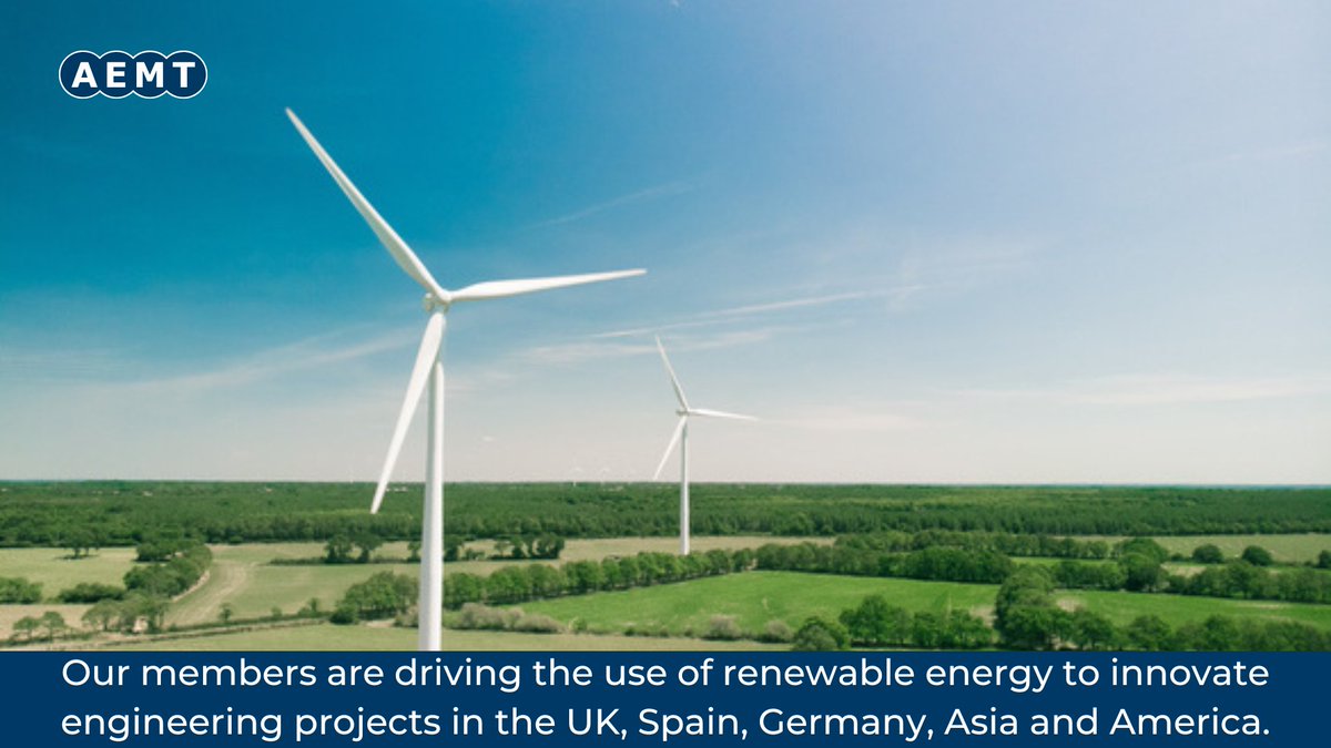 Our members are driving the use of renewable energy to innovate engineering projects in the UK, Spain, Germany, Asia and America.

Have a look at some of the other things our members have achieved at theaemt.com