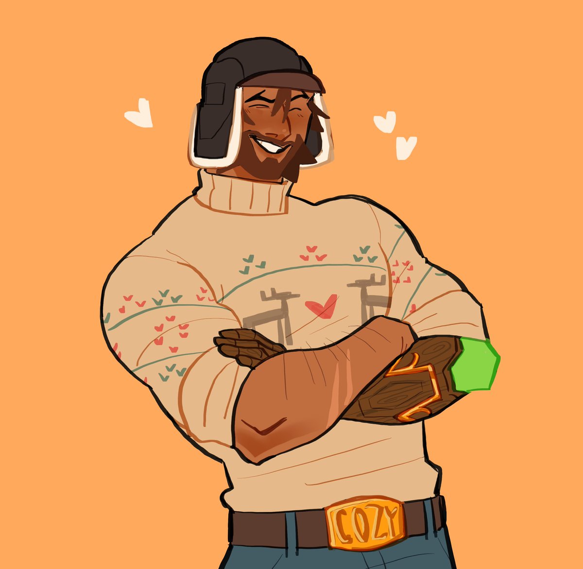 stole a pose i got really proud of from a commission and made COZY CASS #overwatch #Overwatch2fanart #colecassidy