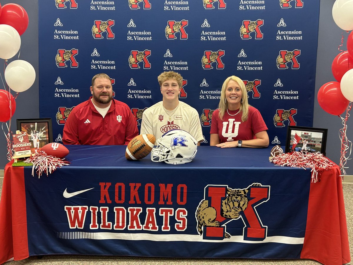Congratulations to Andrew Barker on signing to continue his football career at Indiana University.