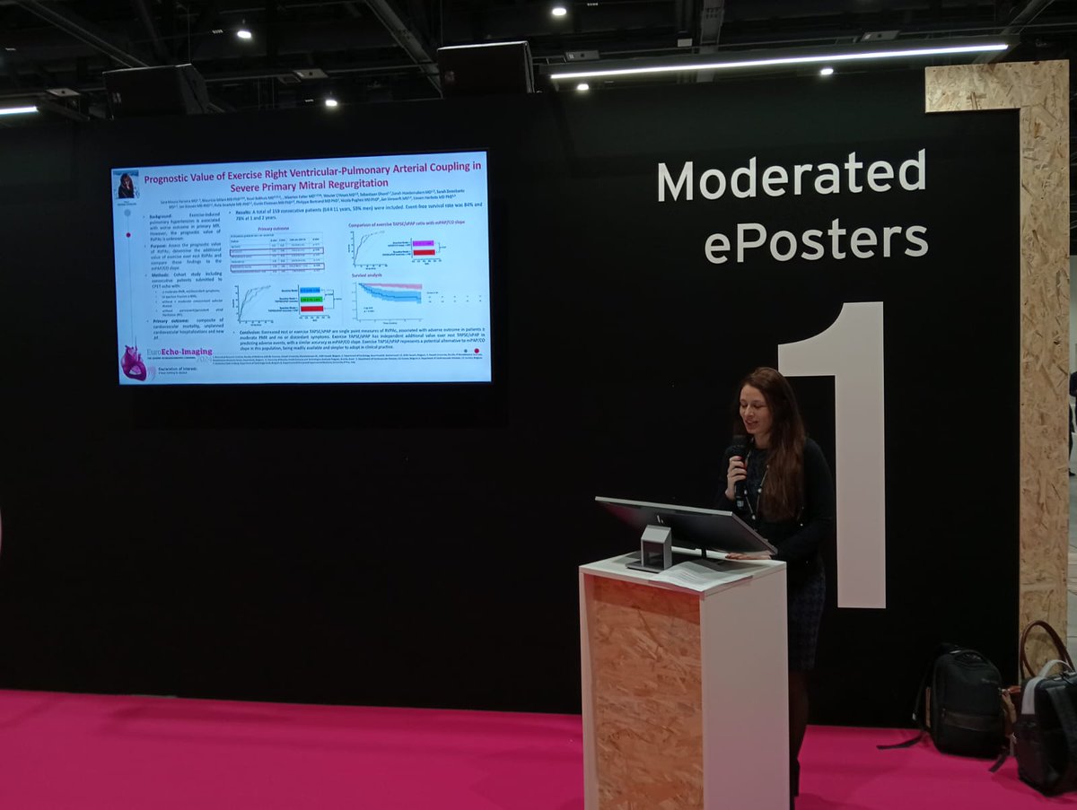 Happy to present at #EuroEcho2024 about Prognostic Value of Exercise Right Ventricular-Pulmonary Arterial Coupling in Primary Mitral Regurgitation - focus on Cardiovascular death, unplanned cardiovascular hospitalizations and new AF.
#cpet #echofirst #esc #HasseltUniversity