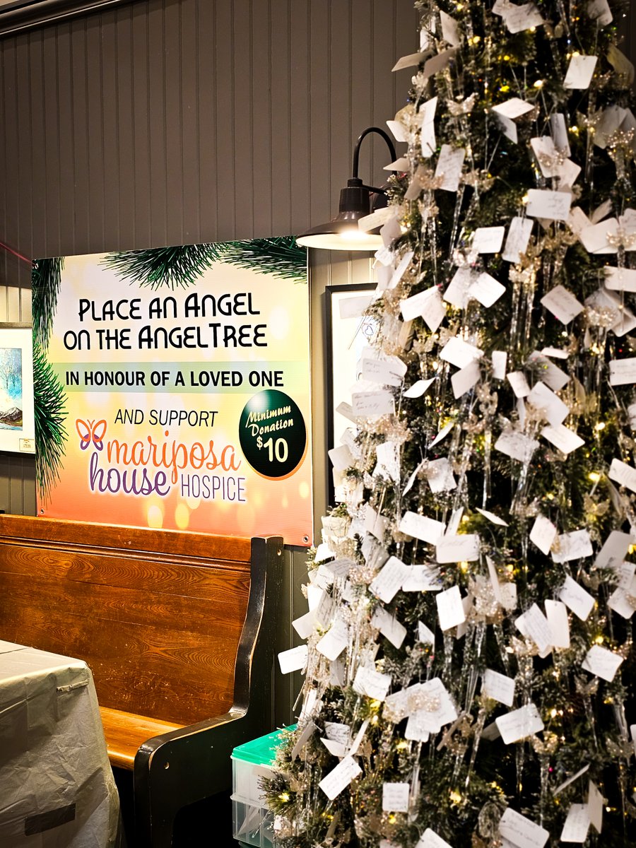 The beautiful Hospice Angel tree in our Back Porch Cafe...stop by and donate to this wonderful local cause. Plus meet the lovely Hospice volunteers!