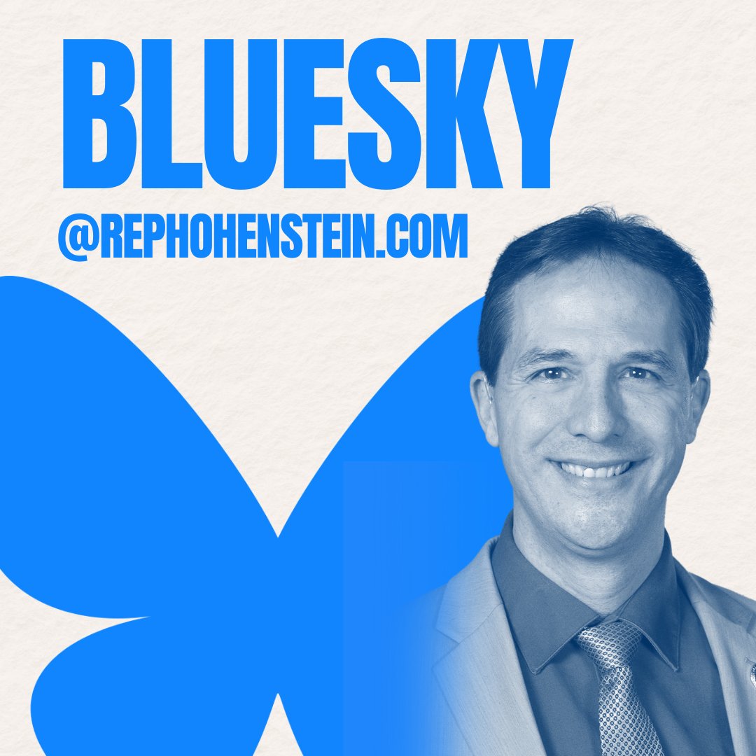 RepHohenstein's tweet image. You can now follow me on Bluesky for legislative updates, information about state programs, and the latest news in the district. I will no longer be using X.