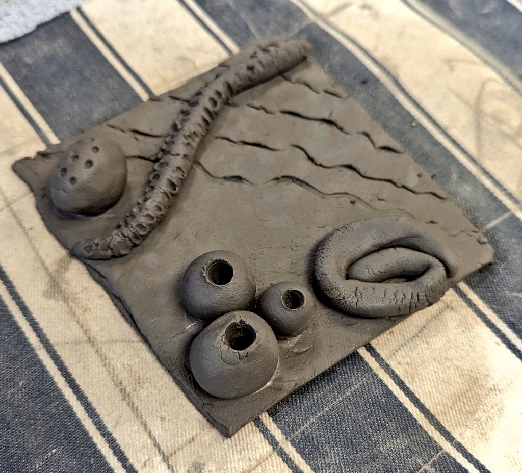 Microscopic Clay tiles are in progress... Year 9 🐚🔬#NaturalForms #Microscopic #Clay