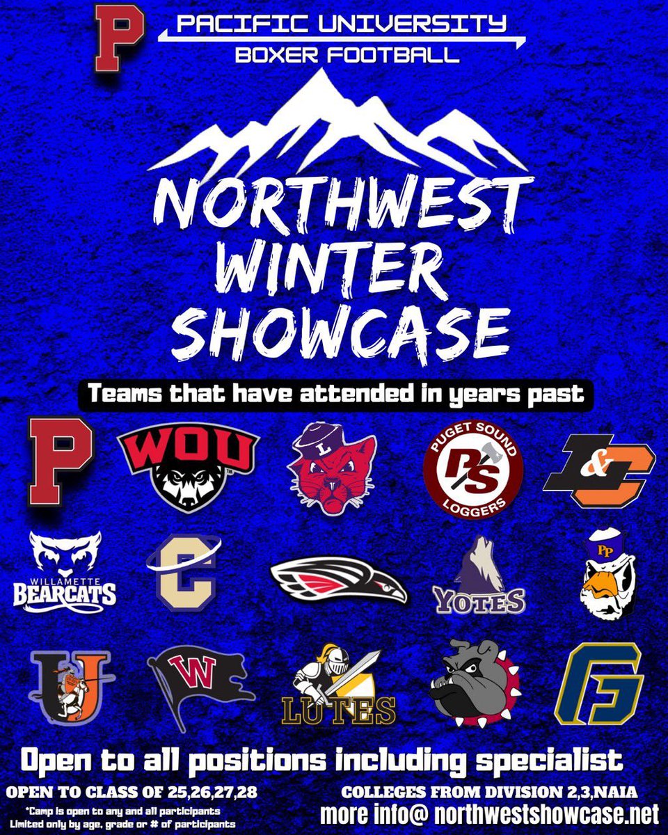 Register quick! Only a few spots available for THIS SUNDAY! Great opportunity to be coached by our staff and seen by multiple universities! Let’s see who wants to compete!!

northwestshowcase.net