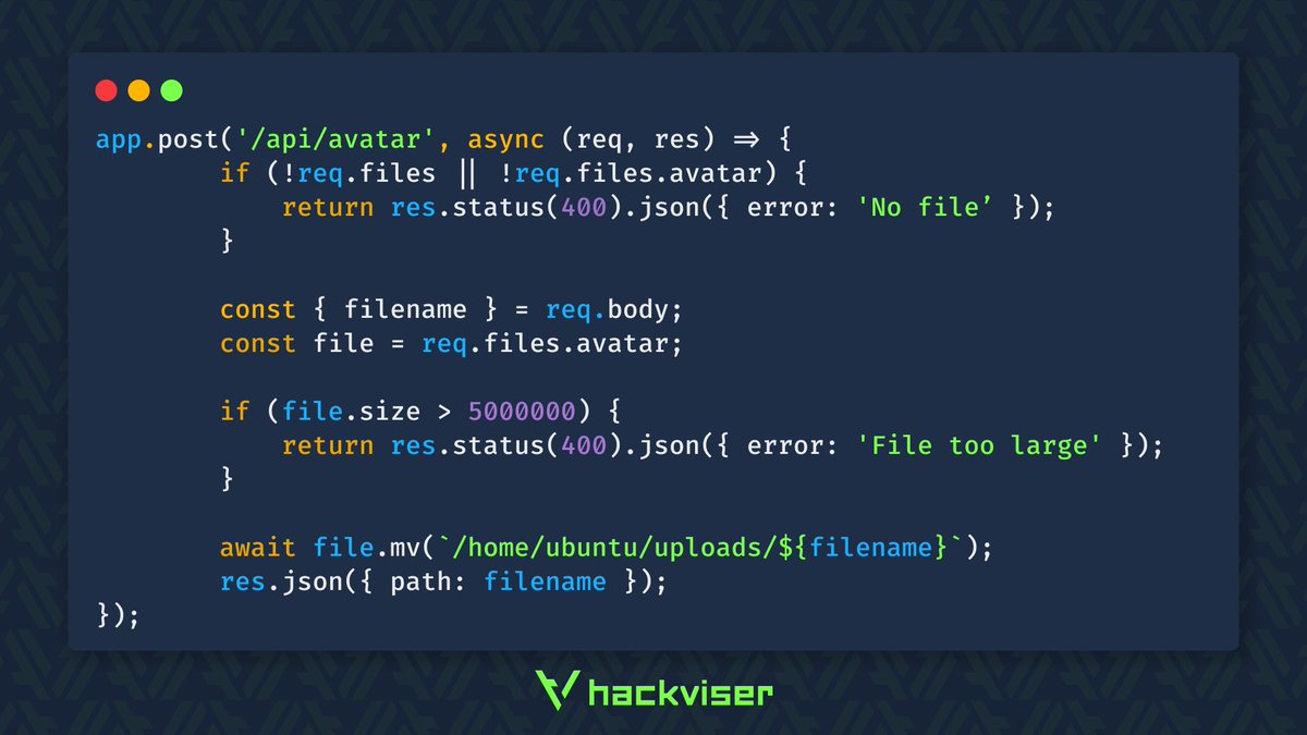 hackviserr's tweet image. It looks like someone got SSH access to the server! 😱 How is this even possible with a simple file upload endpoint? 🤔
Spot the vulnerability and explain it to win 1-month VIP membership on Hackviser! 🔥
#cybersecurity #cybersecuritytips #bugbounty